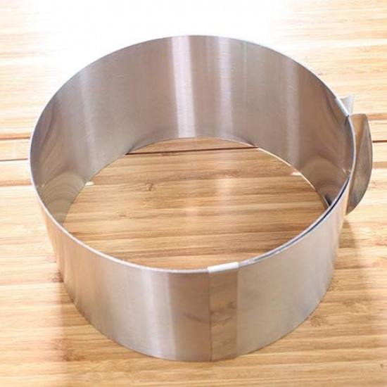 Cake Pan Mold, 6-12 Inches Adjustable Stainless Steel Round Mousse Ring Bake Tool Cake Size Mold