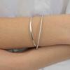 [White Gold] Buckle Cubic Bangle