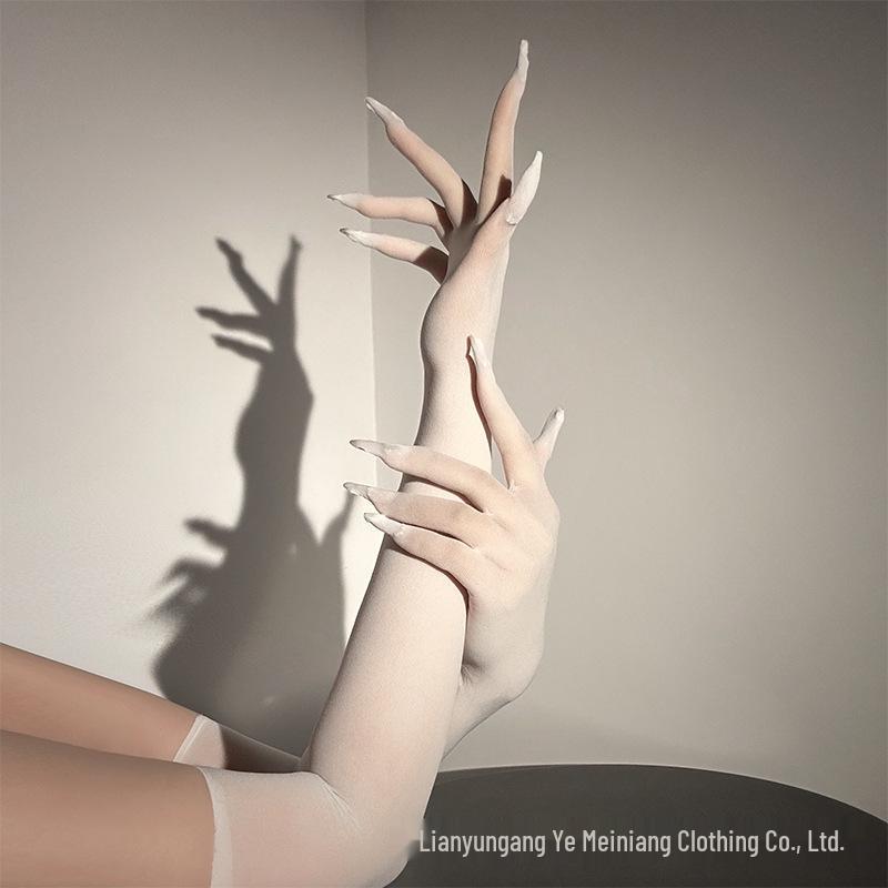 Pure Desire Black Silk Seamless Ultra-Thin Sexy Erotic Gloves