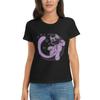 Damen T-Shirt CATNAP Monster Sommer Kurzarm T-Shirts Rundhals Baumwolle T-Shirts Kleidung Tops Streetwear