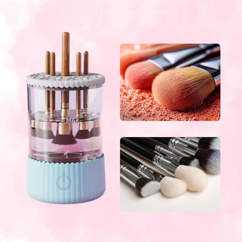 Automatic Rotating Cosmetic Brush Cleaner Electric Makeup Brush Cleaner Multifunctional Cleaning Drying Tool Enduring