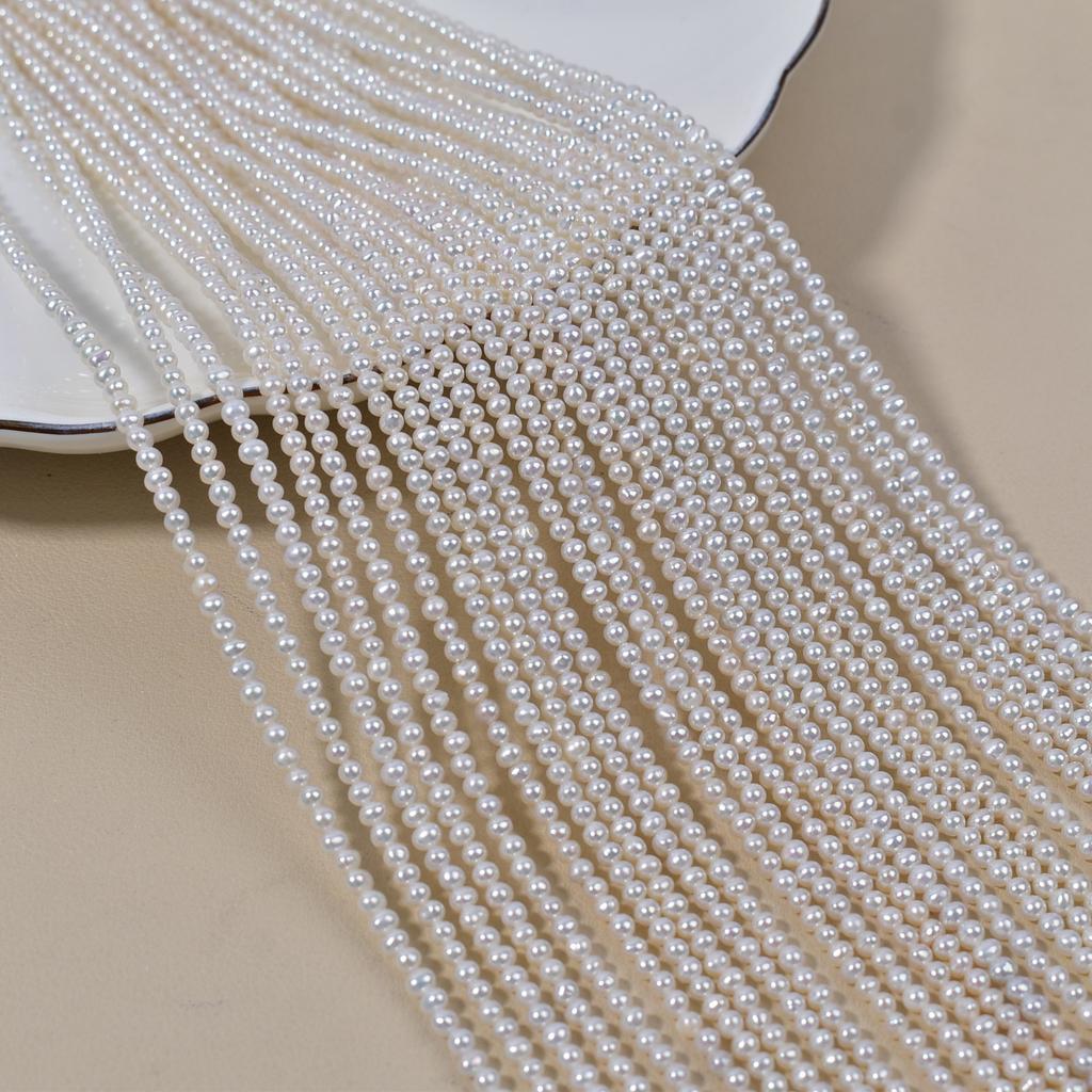 1Strand White Pearl 2-10mm For Jewelry Making DIY Necklace Bracelet Earrings Accessory Support Dropshipping