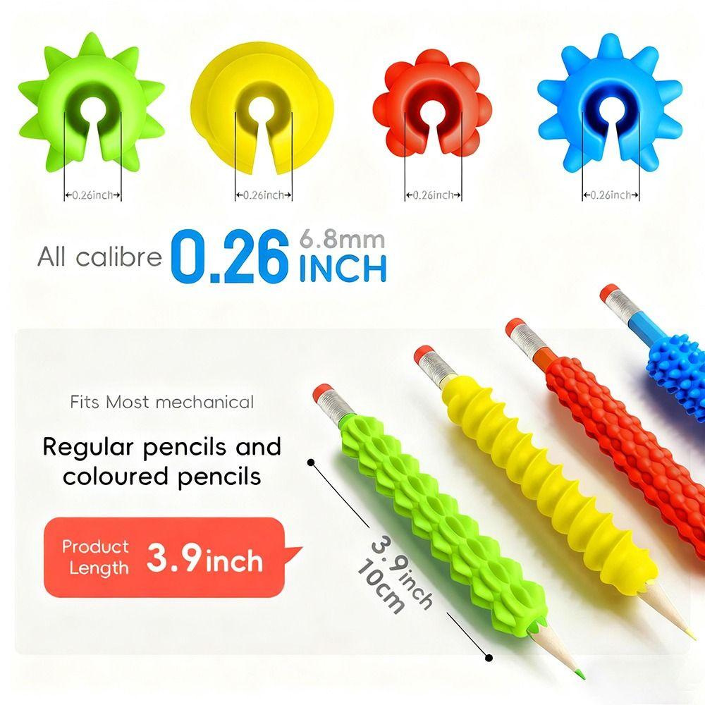Tragbare Write Right Lernstift-Hüllen Strukturierte Autismus Angst Linderung Stift Schutzhülle Silikon Stifthalter