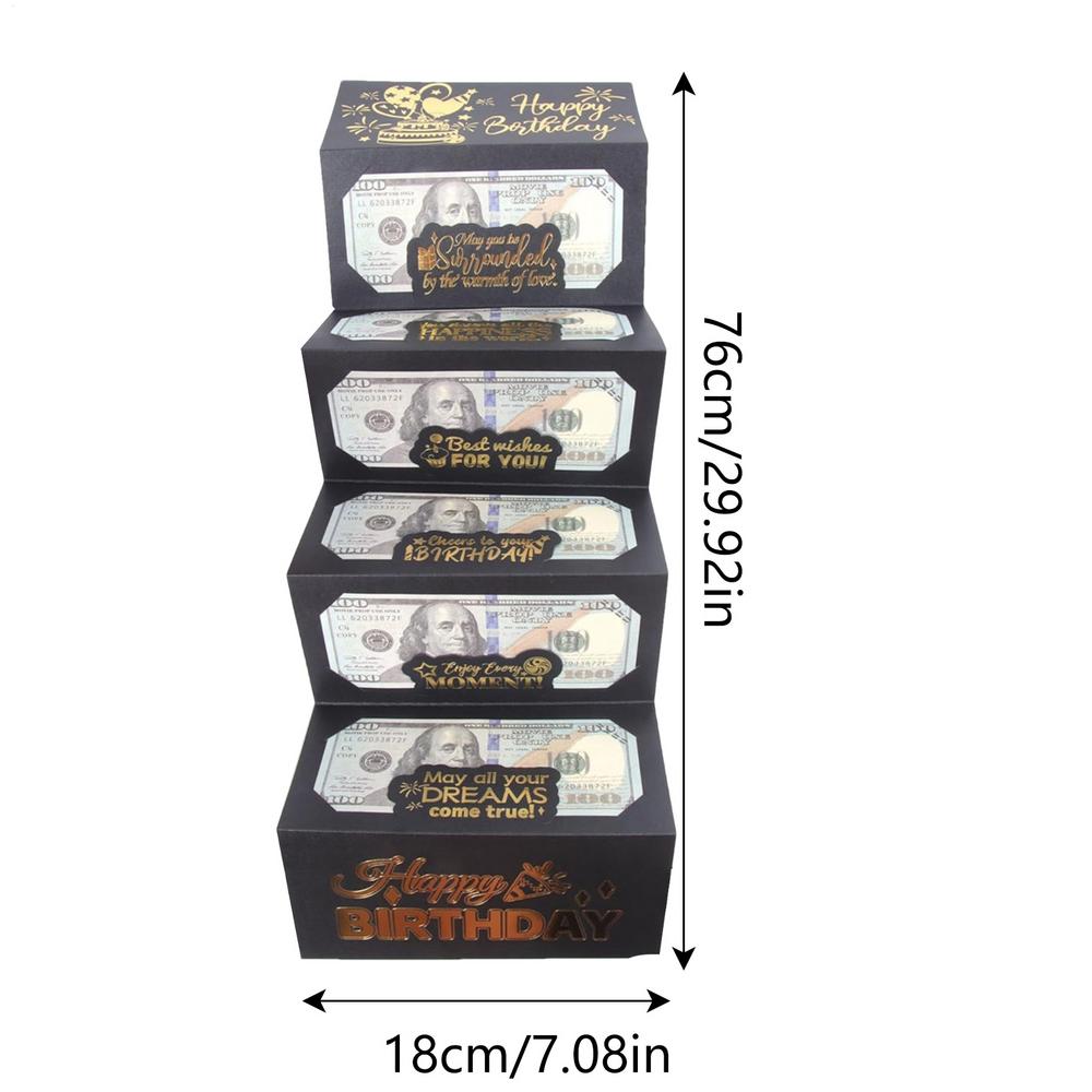 Держатель для денег на день рождения Смешная открытка на день рождения Складной держатель для наличных Поздравительный конверт Креативная копилка на день рождения для детей Подростков Взрослых