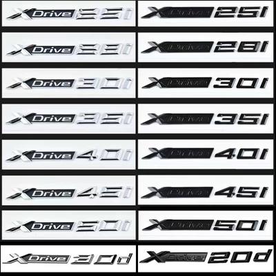 Car 3D ABS For BMW XDrive 20i 25i 28i 30i 35i 40i 48i 50i 20d 30d 28d 50d Logo Fender Trunk Badge Emblem Decal Styling