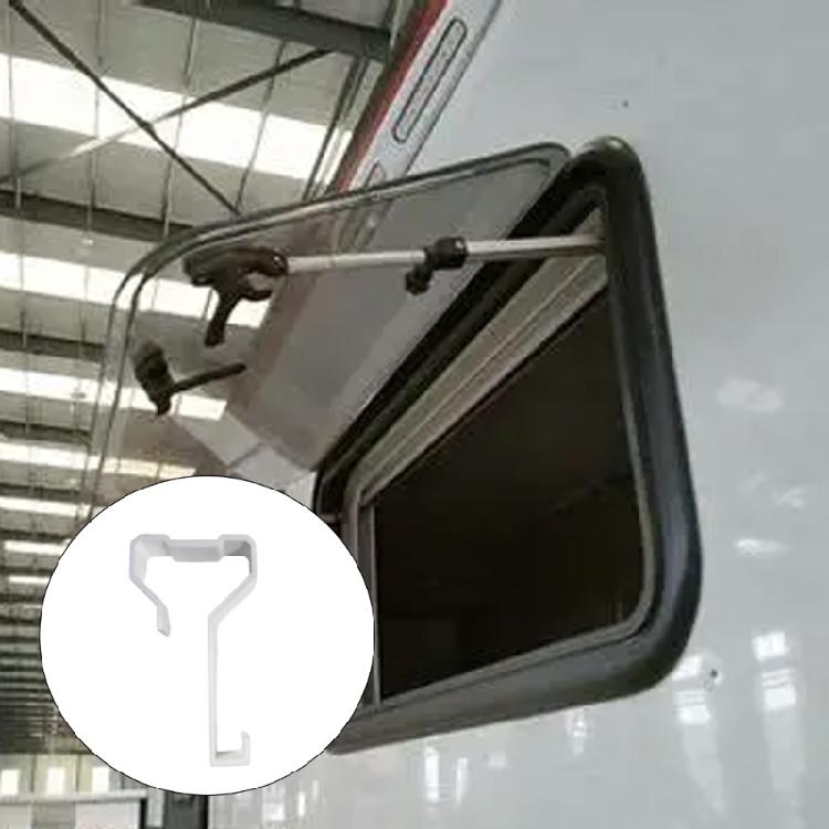 No-Drill Window Hook Set for Trailer Window Edges, 2-Piece Clip-On Hanger for Towels, Clothing, and Daily Home Use