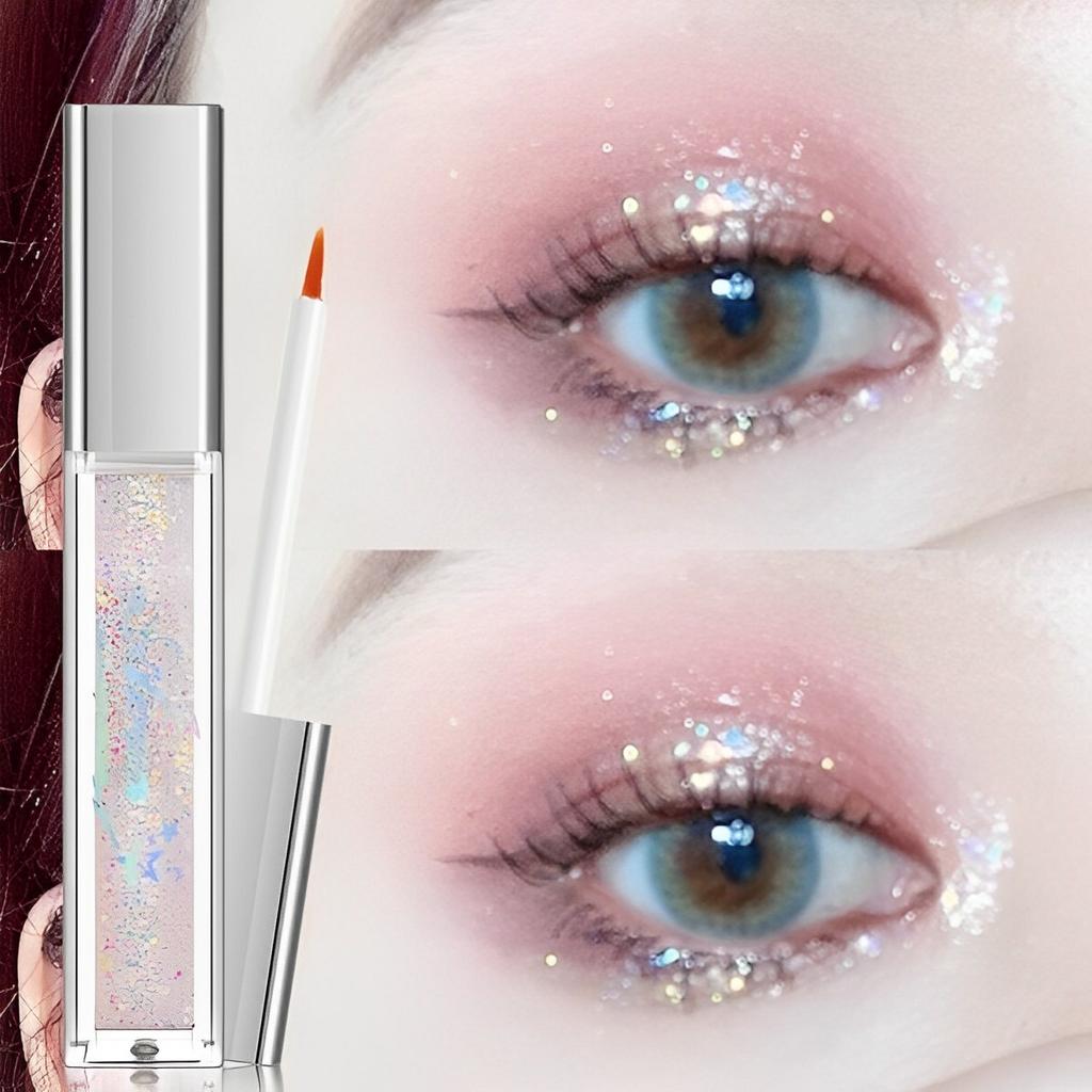 1pcs 10 Colors Liquid Eyeshadow for Women Diamond Shimmer Highlighters Long Lasting Shine Eye Shadow Makeup for Party Wedding