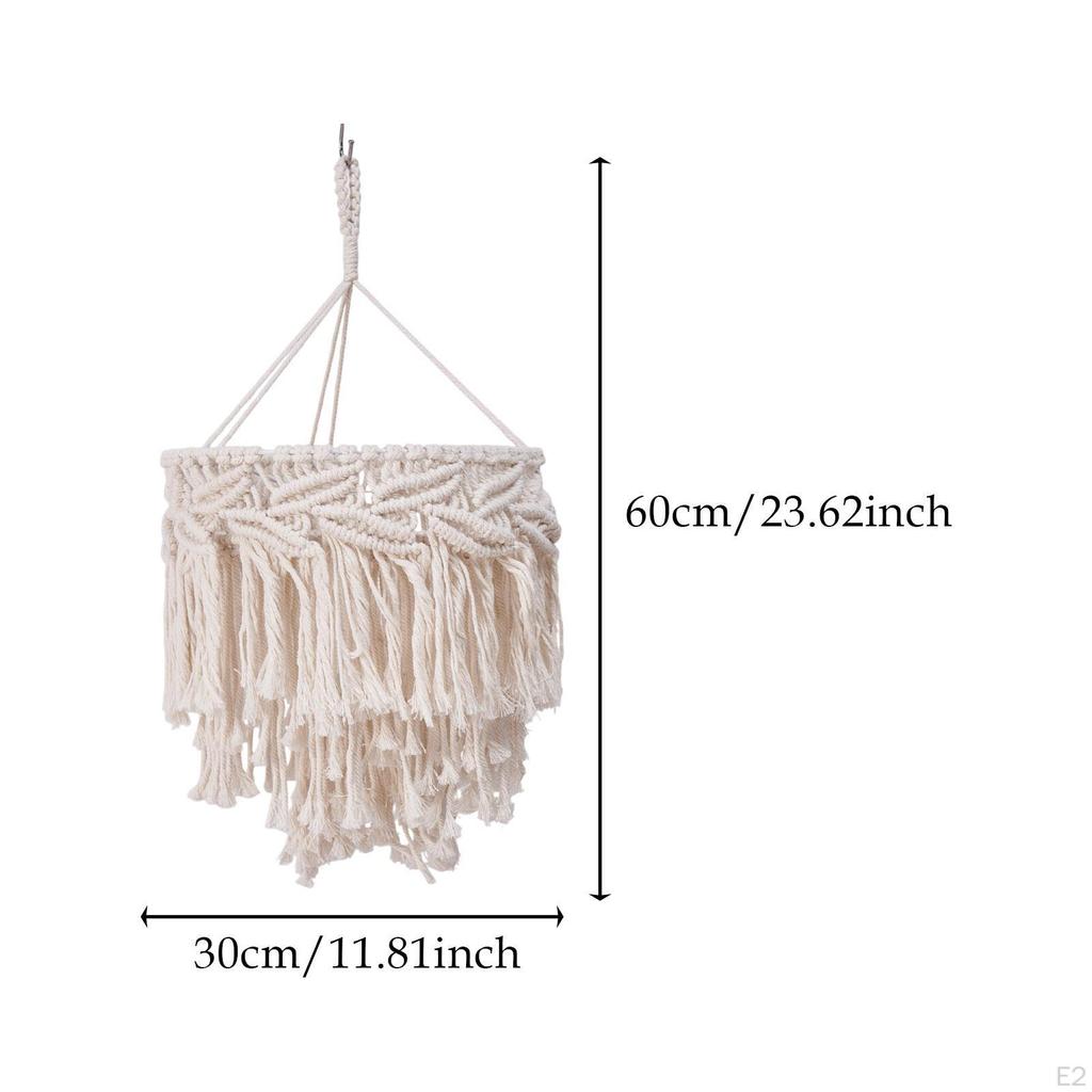 Decorative Hanging Light Cover with Macrame Design for Home And Office