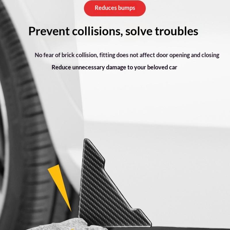 2/4Pcscar Door Corner Anti-Collision Covers Door Protection Cover Anti-Collision Auto Door Corner Protection Strip Car Accessory