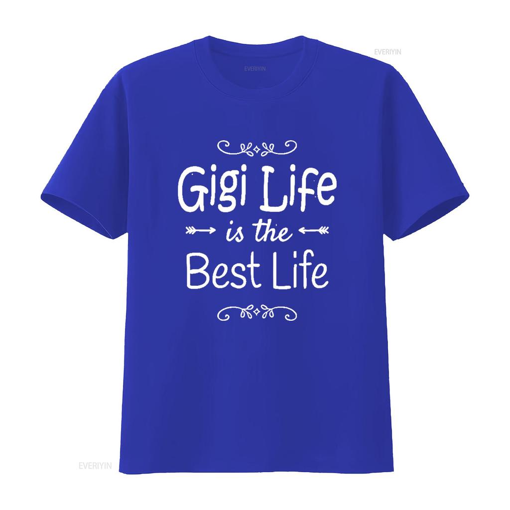 Gigi Life is the Best T Shirt for Grandma s vintage Washed Unisex Versatile Breathable fashion homme Stylish Casual Soft