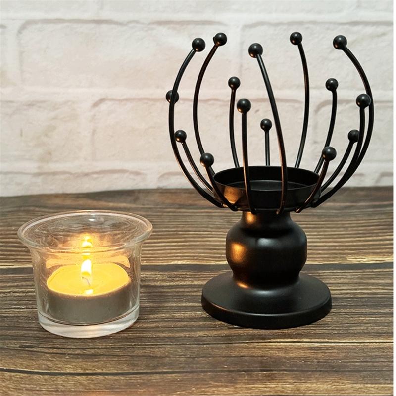 Wrought Iron Wedding Table Candlestick Decorations Home Candlelights Dinner Metal Candle Holder