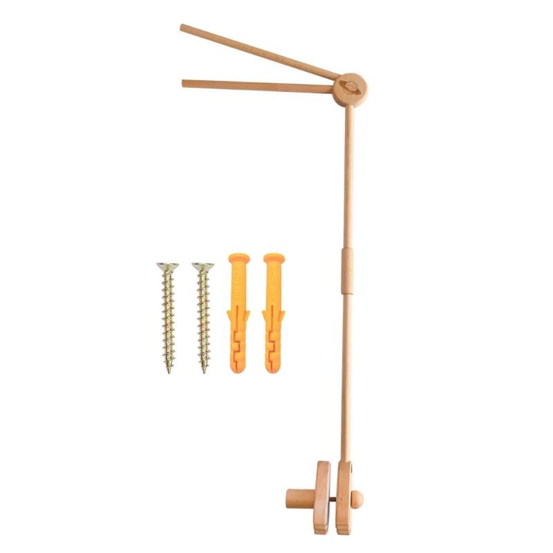 Supporto regolabile in legno per culla da bambino, supporto per campanelli da lettino per neonati per decorazione e sicurezza della stanza dei bambini