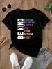Be Kind Everyone Is Fighting Quote Print T Shirt Unisex Unisex Casual Loose Streetwear Daily Wear Durable All Seasons Leisure Tops
