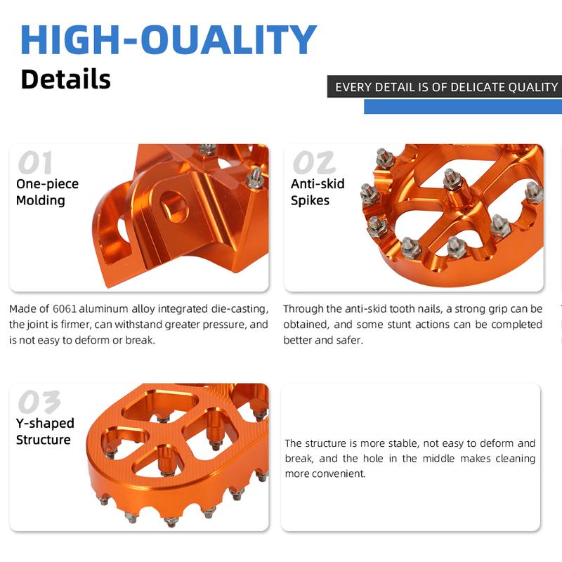 Motorcycle Footpeg Foot Pegs Pedals Rests For KTM SX SXF EXC EXCF XCF XCW XCFW 65 85 125 150 250 300 350 400 450 530 ADVENTURE