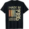 Hergestellt 1986 Limitierte Auflage Sommer Herren T-Shirt Vintage Stil Grafikdruck Freizeitkleidung Für Geburtstagsgeschenk Für Ihn