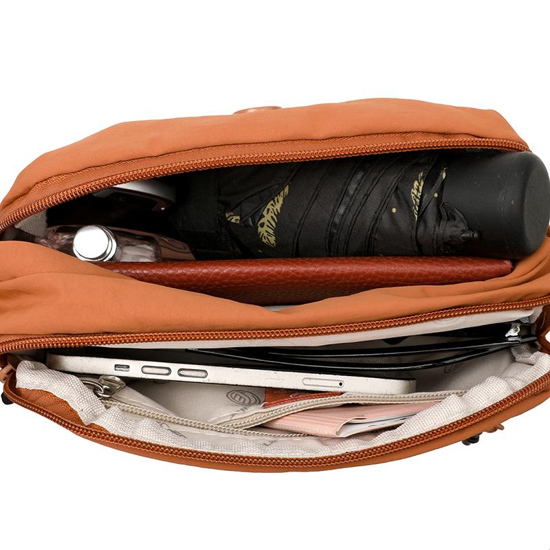 Damen Schultertasche Einfarbig Umhängetasche Wasserabweisende Nylontasche