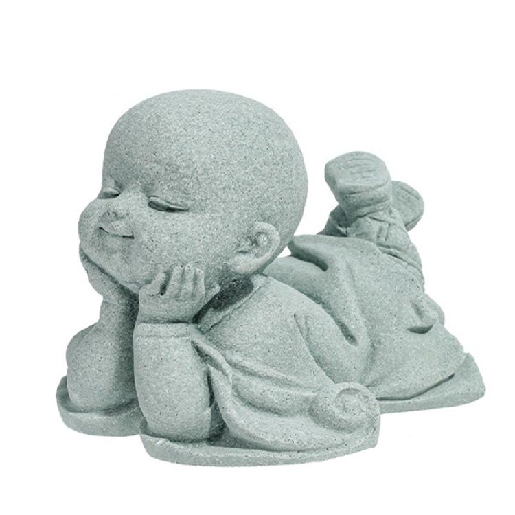 Traditional Buddhist Stone Statue Harmonious Desk Buddhist Figurine For Study Room Gift