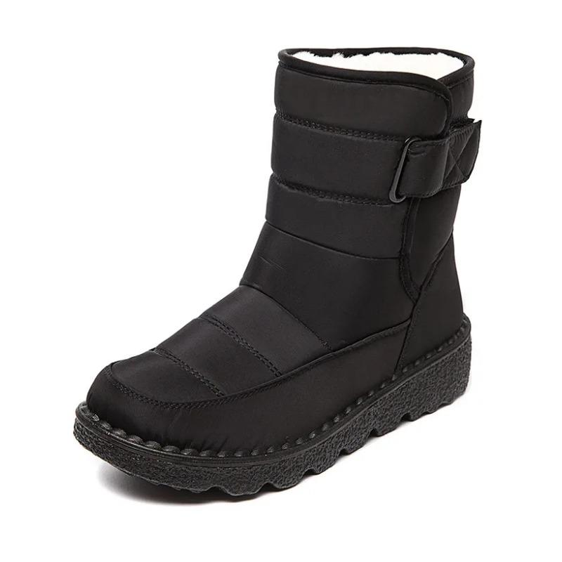 Women Boots 2025 Winter Shoes Woman Waterproof Snow Boots Winter Warm Fur Botas Mujer Korea Style Black Ankle Boots For Women