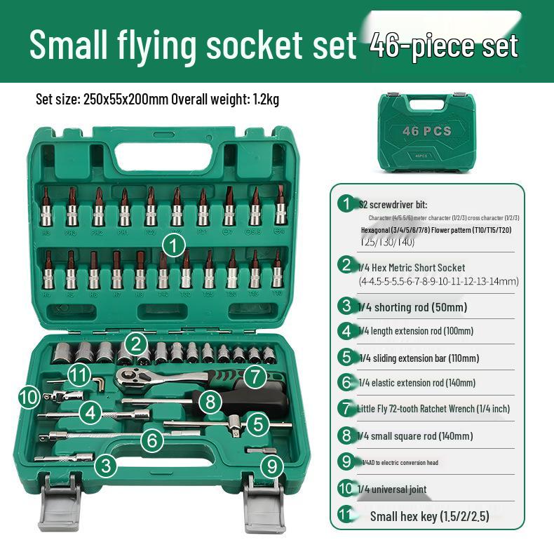 Multifunctional Ratchet & Socket Wrench Set for Car & Hardware Repair
