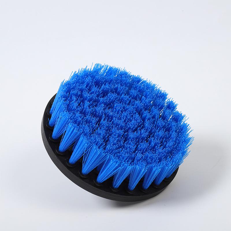 5-inch Electric Drill Brush Set: Car Wash and Cleaning Blue Brush Head Deburring Tool