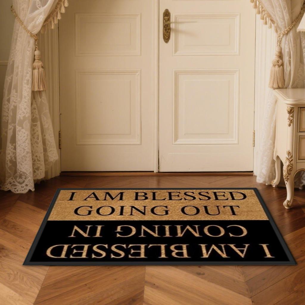 Front Door Rug Outside Door Mats Heavy Duty Doormat With Greeting Message For Porch Apartment Patio Garage Indoor Kitchen Garden