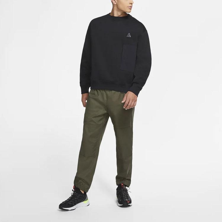 Nike ACG Fleece Crew Neck Long Sleeve T-Shirt Men Tops Black CV0683-010