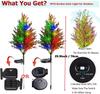 2PACK Solar Christmas Pine Cypress Lawn Lights LED Festive Decorative Floor Lights Waterproof Solar Lights for Garden Decoration
