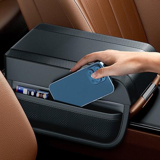 Car Accessories Armrest Cushion Cover Center Console Box Mat Protector leather
