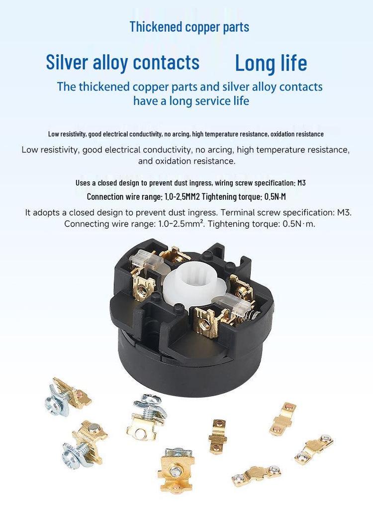 Zhuochao LW8-10/YH3.3 Three-Phase Voltage Switch with Zero Position, No Neutral Line, Universal Changeover.