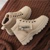 Women Fleece Lined Tall Snow Boots Warm Winter Cotton Shoes Plus Size Boots