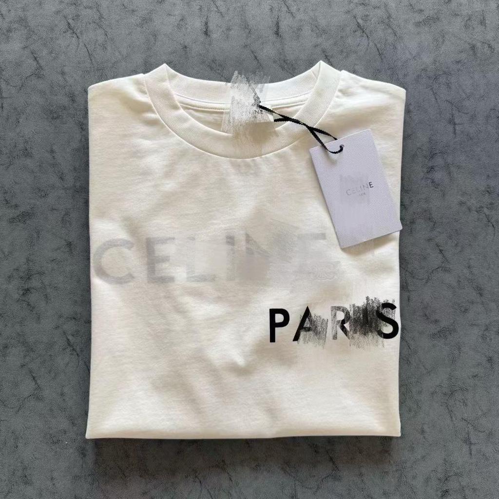 T-shirt Unisexe à Manches Courtes avec Logo Dessiné