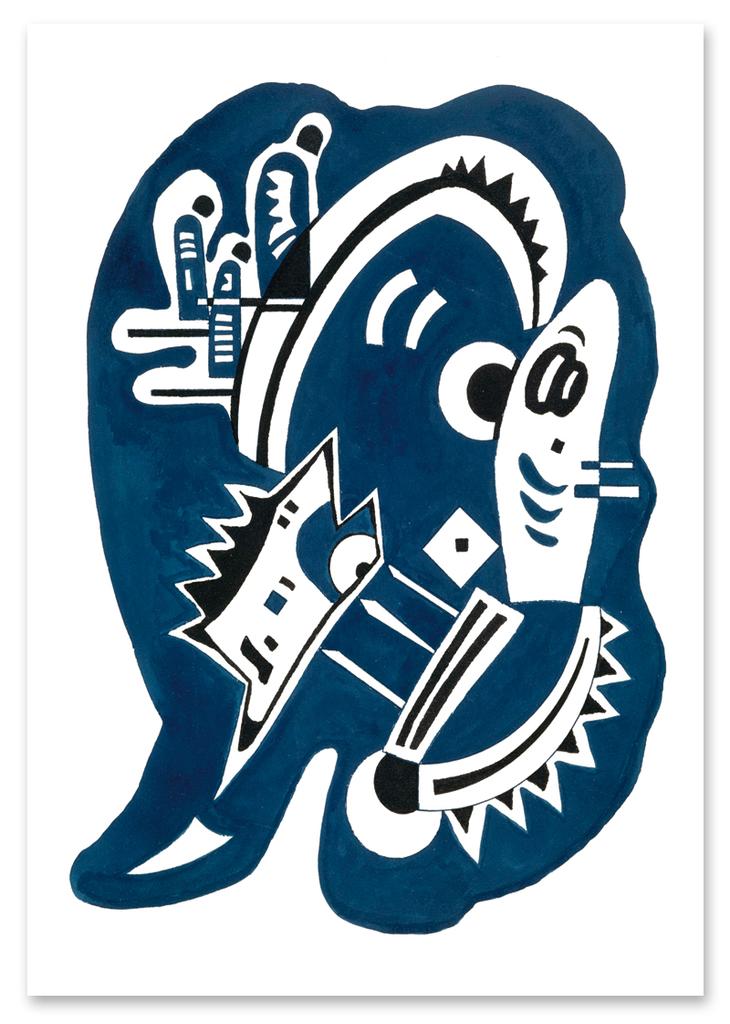 Poster Kandinsky Blue Illustration