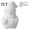 Desktop Christmas Figurines 3D Printed Snowman Figurine Holding Gift Boxes, DIY Paintable Miniature Decorative Ornament, Cute Winter Decor, Kids Arts