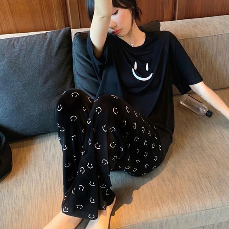 

Летние брюки с широкими штанинами из ледяного шелка с ретро-принтом для женщин One Size (80-140 kg, unisex)