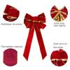 Red Luxurious 60cm Velvet Christmas Bow Decoration For Festive Tree Ornamentation
