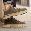 Herrenschuhe Herbst atmungsaktiv koreanische Version lässige Leder-Board-Schuhe Herren britisches Werkzeug Low-Top Martin Stiefel 2024 neu