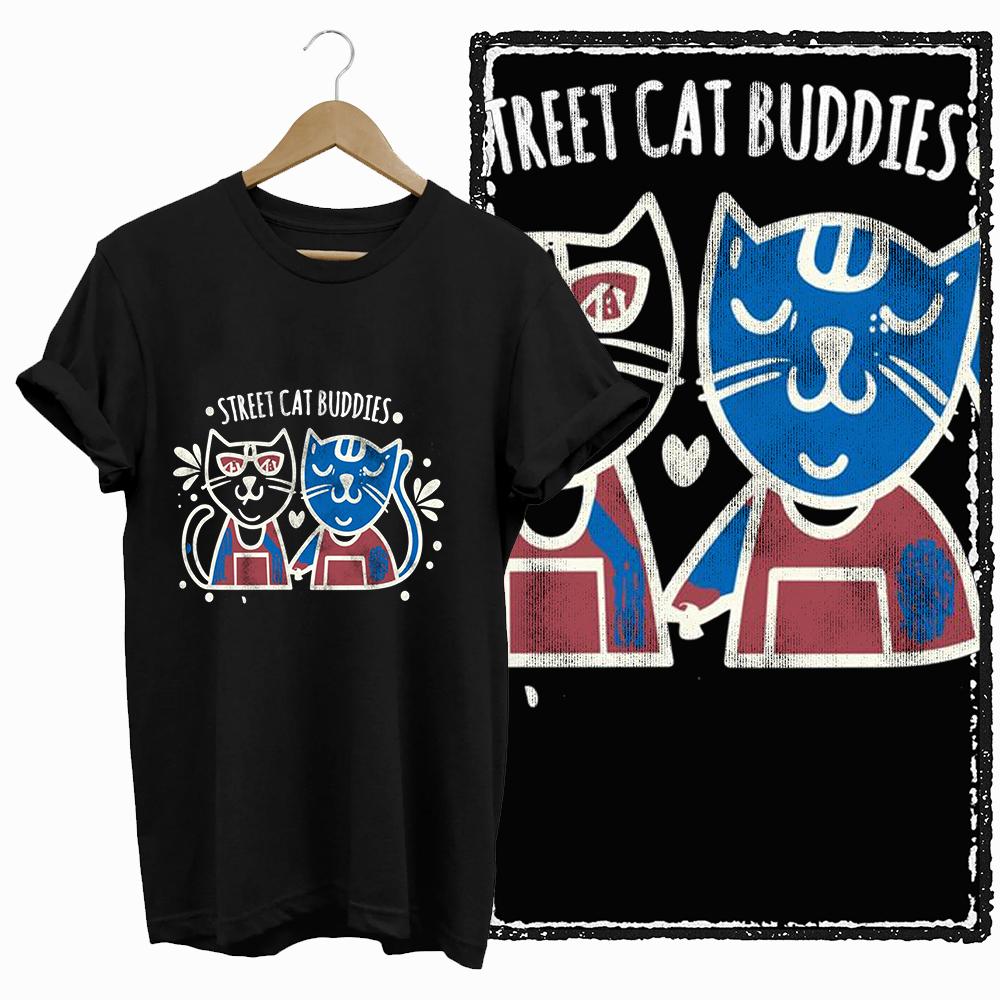 COOLMIND CAT Print  BLACK Short Seleve 100% Cotton Exclusive Graphic Women T Shirt Big Size O-neck Cotton Cat Lover Women Tshirt