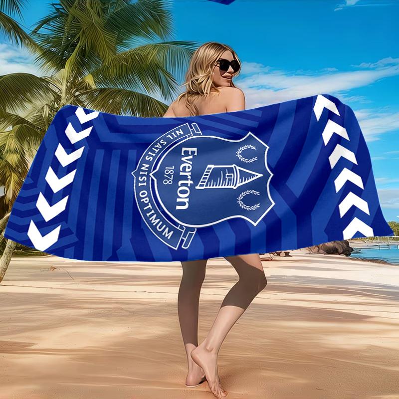 Fc Crest Design Printed Microfiber Beach Towel, Soft And Absorbent, Quick-Dry, Ideal for Summer Travel, Beach Essential, Swimming Pool