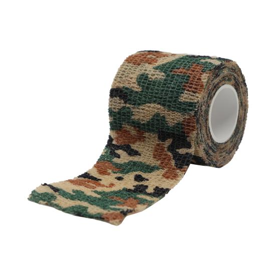 1 Roll Camouflage Tape Anti-scratches Self-Adhesive Widely Applied Military Camo Stretch Bandage Tape