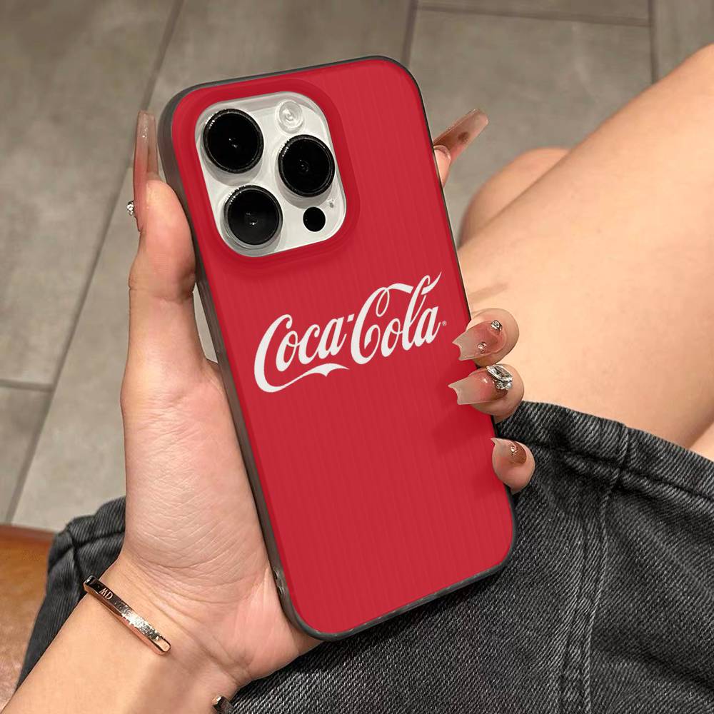 

Бренд C-Coca Логотип C-Cola Чохол для телефону для iPhone 17 16 15 14 13 12 11 Pro Max Plus Гофрований бампер Задня кришка Корпус iPhone 17
