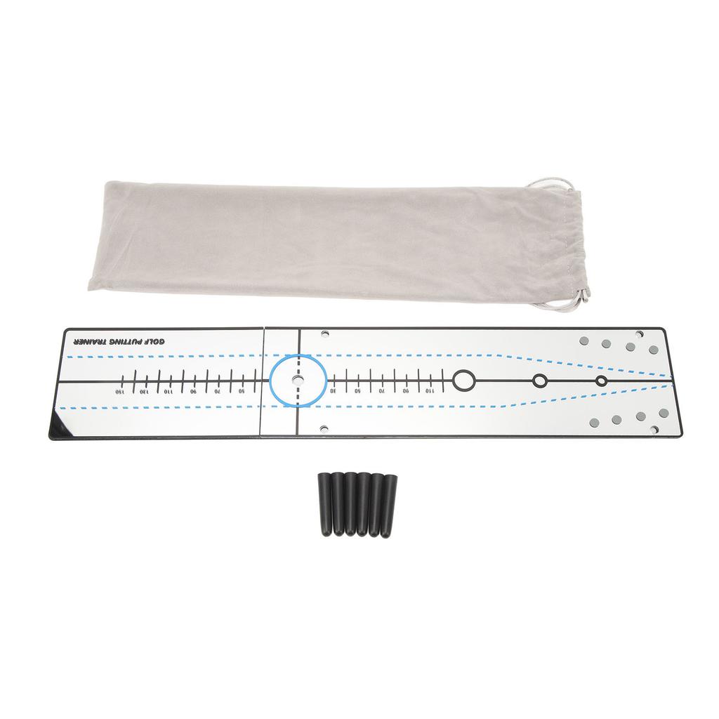 Golf Putting Alignment Mirror with Putter Line Acrylic Foldable Golf Alignment Tool for Training