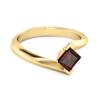 Garnet Sleek Tension-Style Ring - 925 Sterling Silver Gold Vermeil