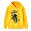 Kids Boys Girls Casual Pullover Hoodie, Cool Skater Silhouette Best To Be Free Graphic Long Sleeve Hooded Sweatshirt for Daily Street Wear Hip Hop Sty
