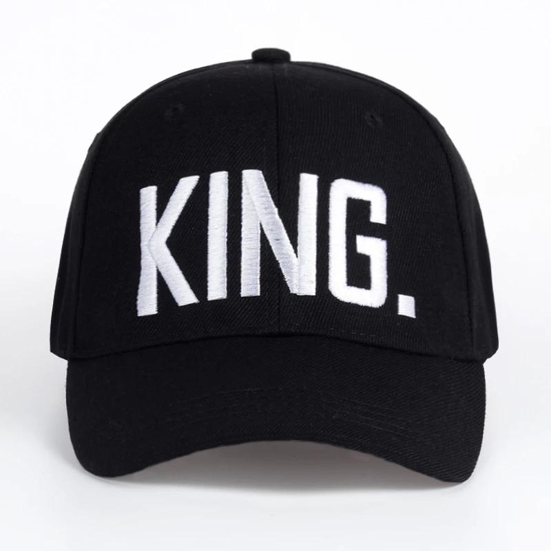 Neue Damen-Baseballmütze mit Buchstaben-Stickerei, König und Königin, Snapback-Hüte, Paar-Hip-Hop-Stil, Outdoor-Casual-Baumwoll-Sonnenhut