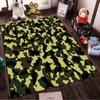 Camouflage-Muster Teppich mit Armeestil Grün1Braun1und Beige Design Geeignet für die Verwendung als Anti-Rutsch-Matte für1Zimmer und Schlafzimmer Sofas