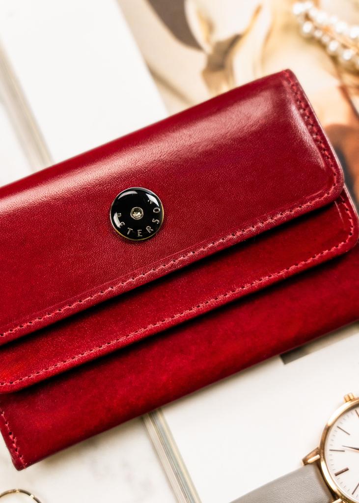 Women's Leather Wallet PTN 27074-TVT-6608 Red