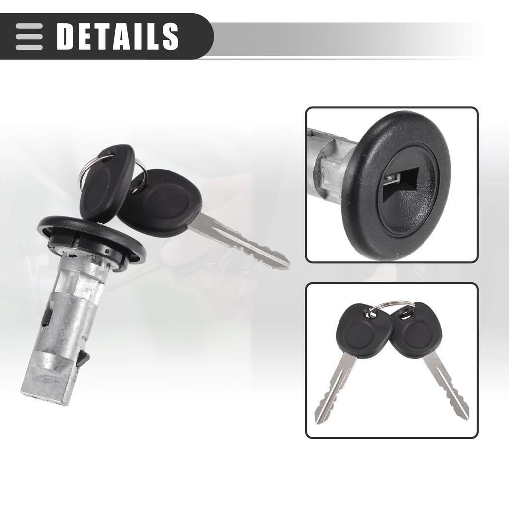 Motoforti Schließzylindersatz, Zündschlosszylinder, Vordertürschlosszylinder für Chevy Silverado 2003-2006, Metall, Enthält 2 Schlüssel, Schwarz, 1 Satz