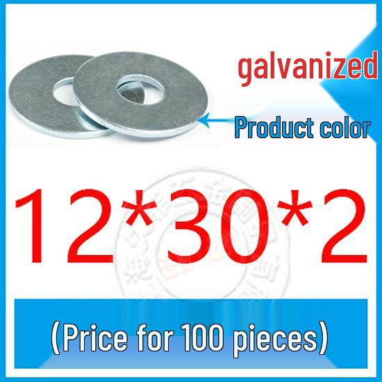 GB96-85 Carbon Steel Galvanized Thickened Oversized Flat Washer, Sizes M3-M20