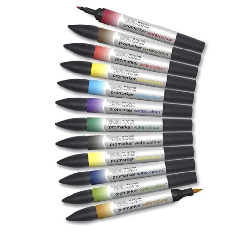 Набор акварельных маркеров Winsor & Newton Pro, 12 цветов, 3 мл (Код продукта: 21009812)