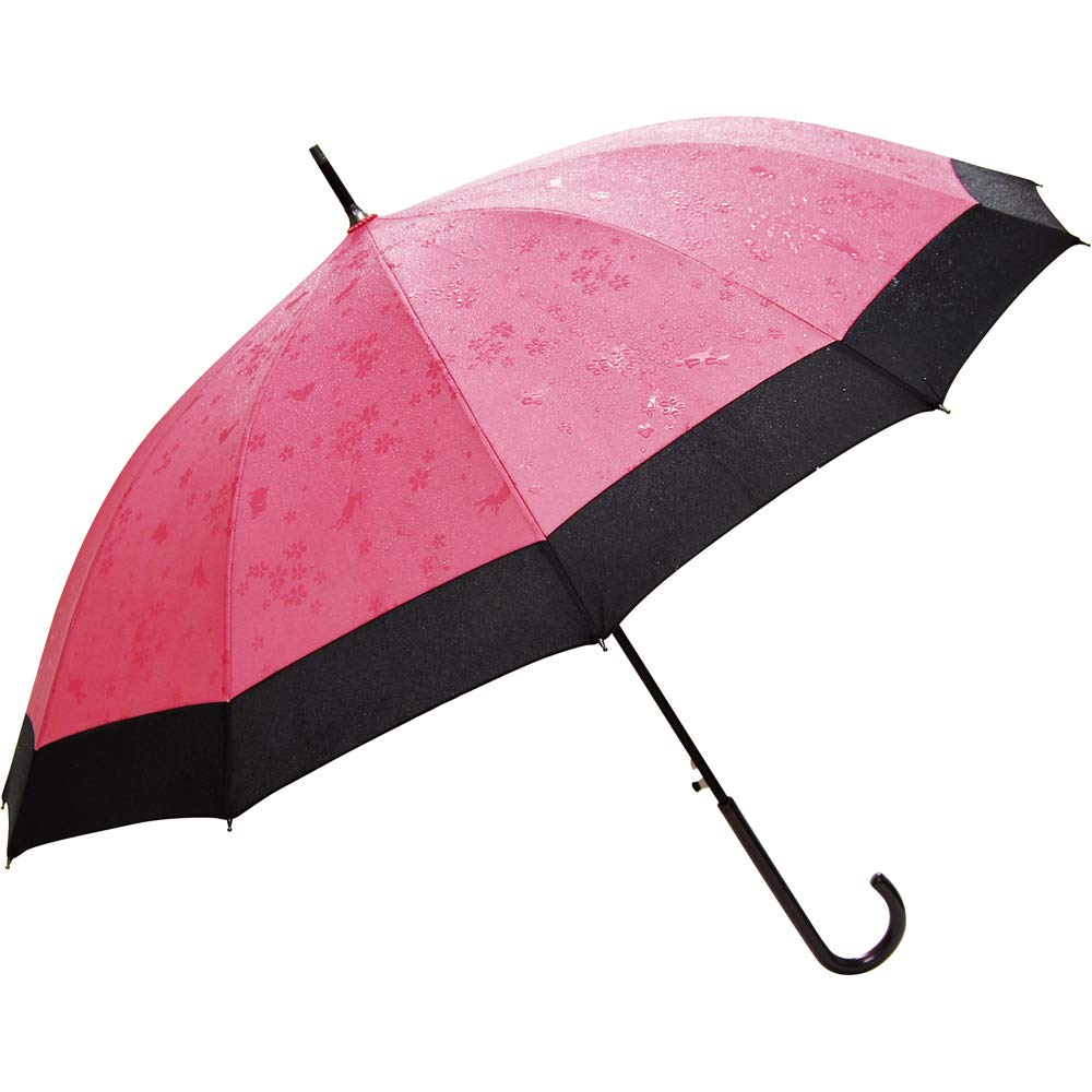 Santos Japanese Umbrella Cherry Blossom Rabbit Pink Pink 55cm Twelve-Ribbed Water-Repellent (Jump Umbrella) JK-61